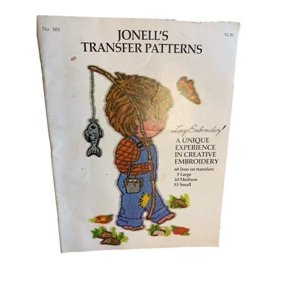 Jonell's Transfer Patterns Embroidery 68 Iron on Transfers book No 505 - Picture 1 of 12